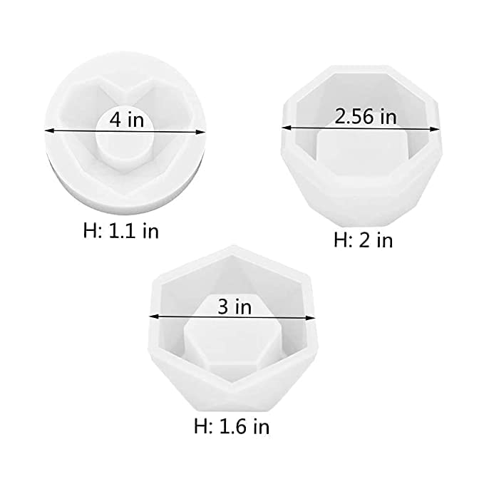 PLANTER / TEALIGHT - RESIN MOLD - SET OF 3