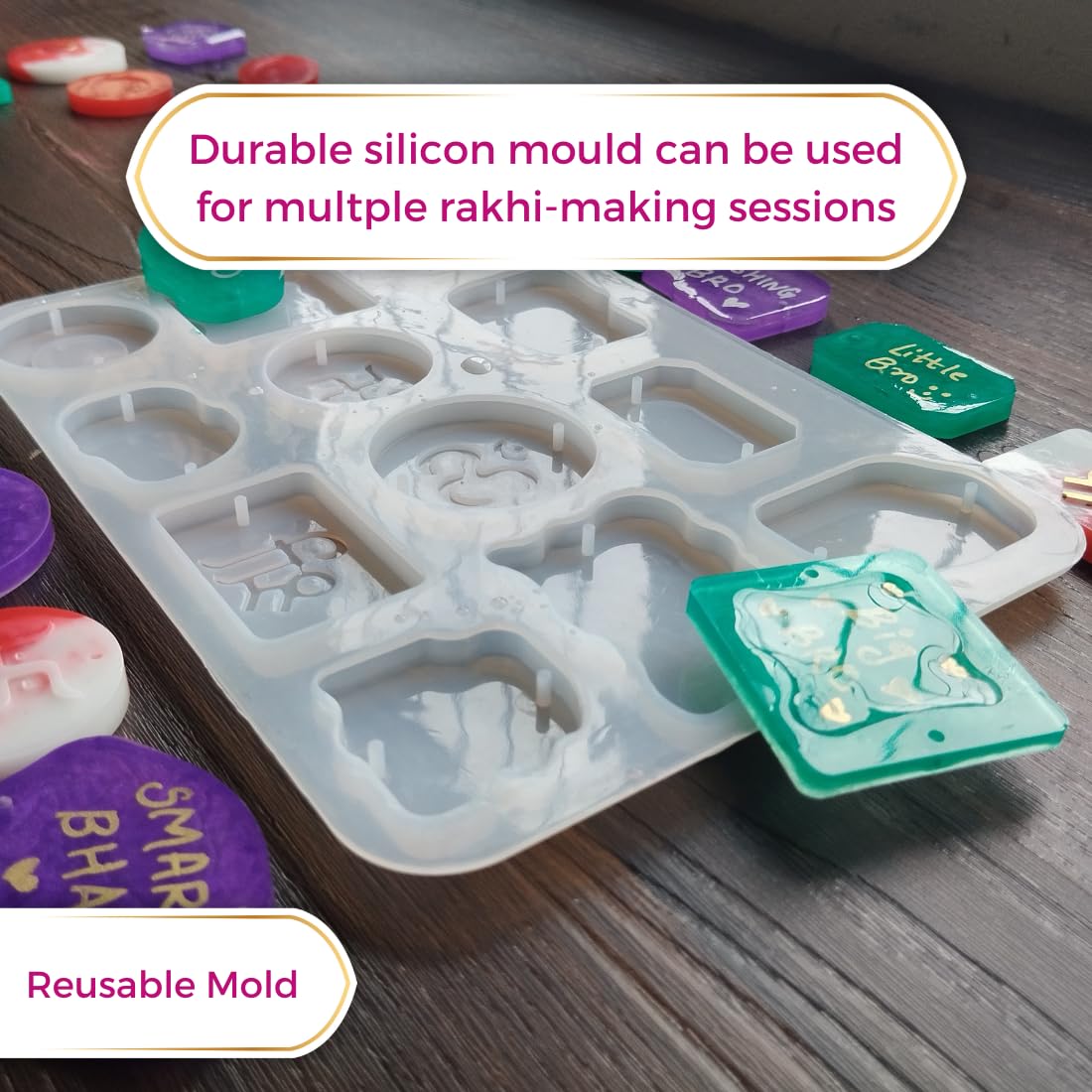 Om Swastik Shree Rakhi Mould 12cavity