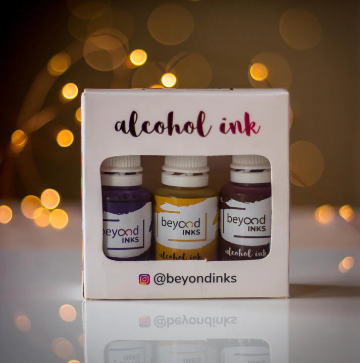 Alcohol Ink Pack #2 (Keto Version) - Butterscotch, Violet & Hickory