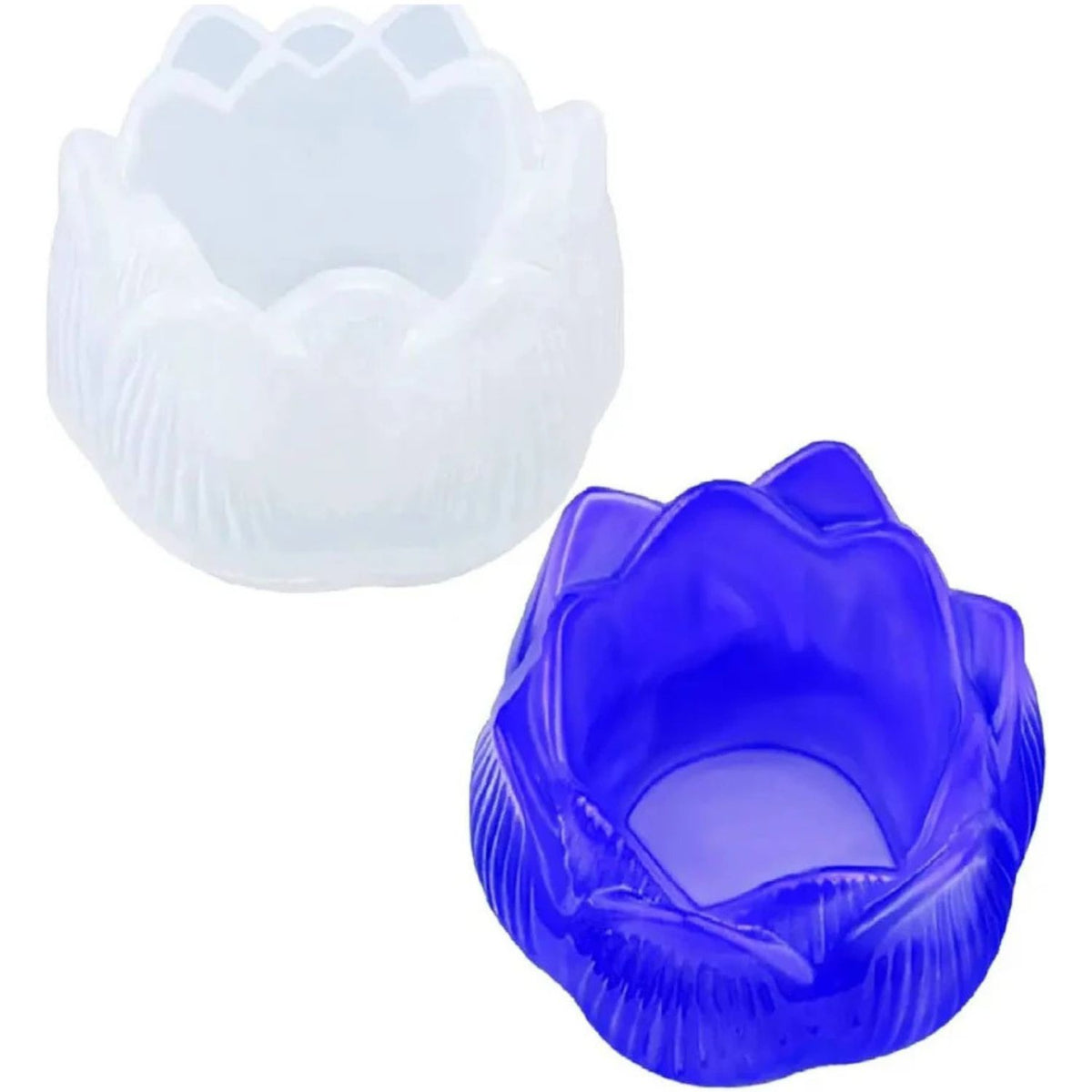 3D Flower Lotus Tea Light Shape Candle Holder Resin Mold-Big