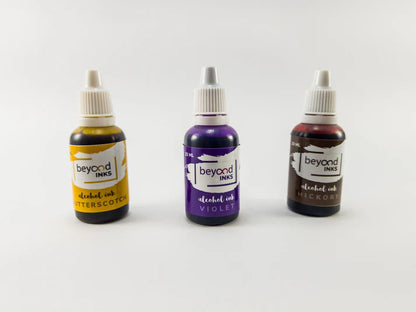 Alcohol Ink Pack #2 (Keto Version) - Butterscotch, Violet & Hickory