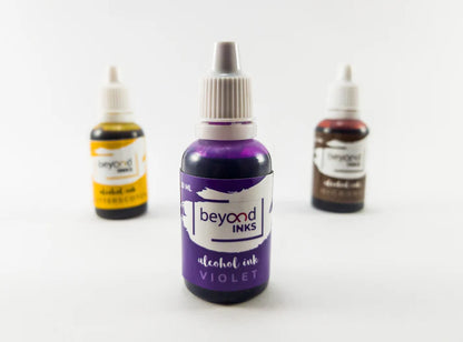 Alcohol Ink Pack #2 (Keto Version) - Butterscotch, Violet & Hickory