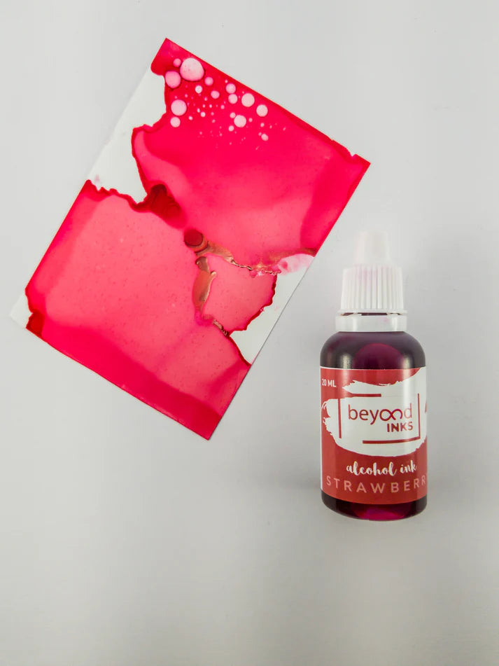 Alcohol Ink Pack #4 (Keto Version) - Sky, Strawberry & Jet Black