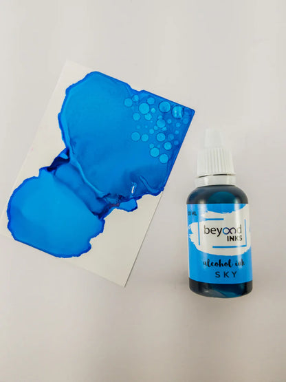 Alcohol Ink Pack #4 (Keto Version) - Sky, Strawberry & Jet Black