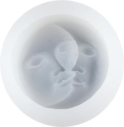 Moon Face Candle Mould