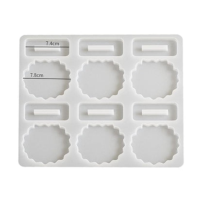 6 Cavity Silicone Resin Photo Frame Mold with Stand