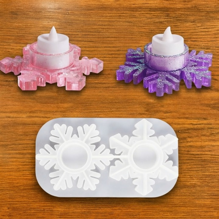 Christmas Snow Candle Holder