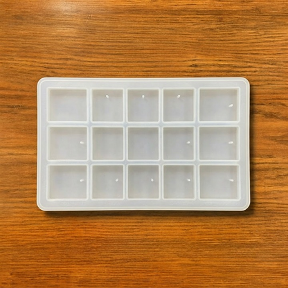 9 Cavity Rectangle Keychain Mould 2.5 x  5cm x 6mm