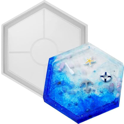4" HEXAGONAL TRINKET MOLD