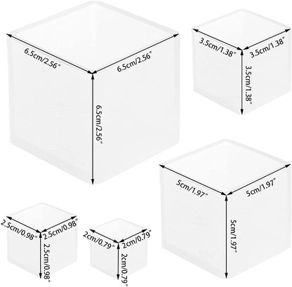 BLOCK/CUBE RESIN MOLD - SET OF 5