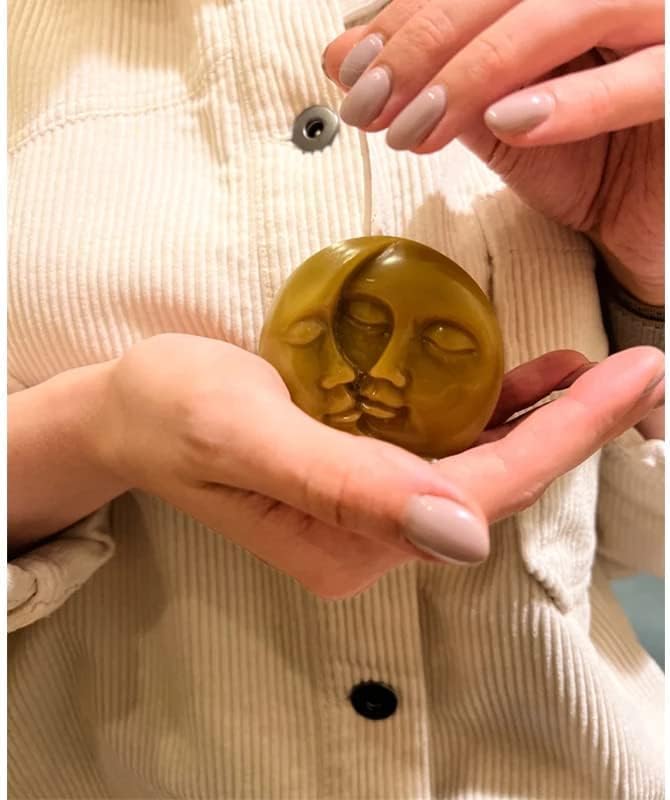 Moon Face Candle Mould