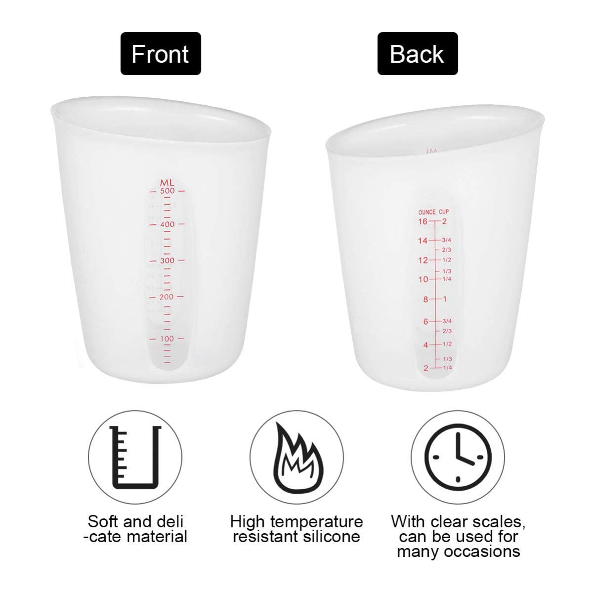 SILICON MEASURING CUP 500ML