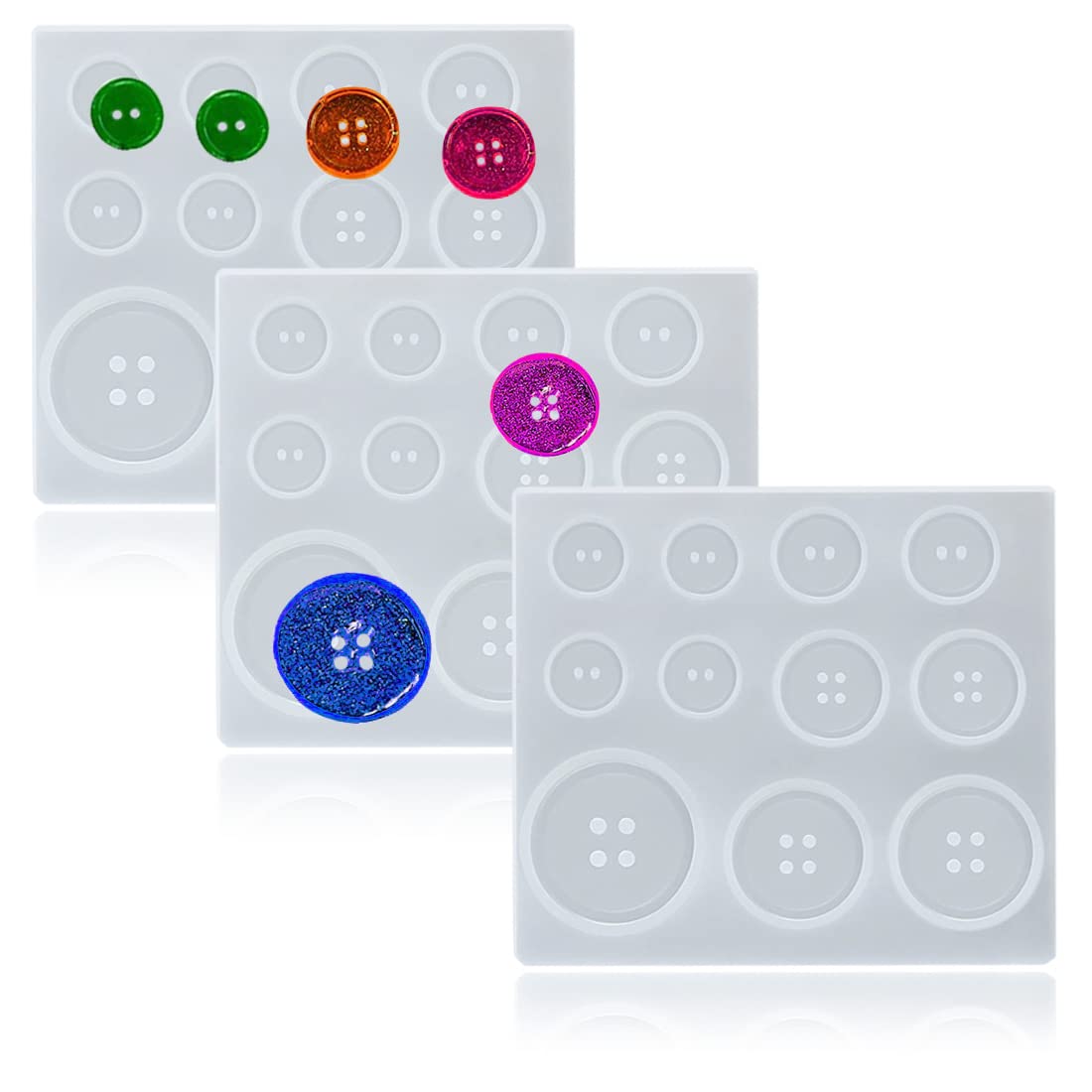 Silicon Various Size Button Moulds
