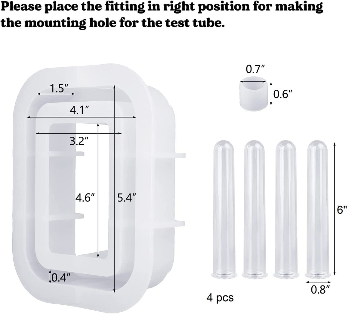 RECTANGLE TUBE PLANTER  SILICONE MOULD