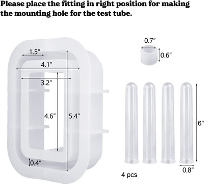 RECTANGLE TUBE PLANTER  SILICONE MOULD