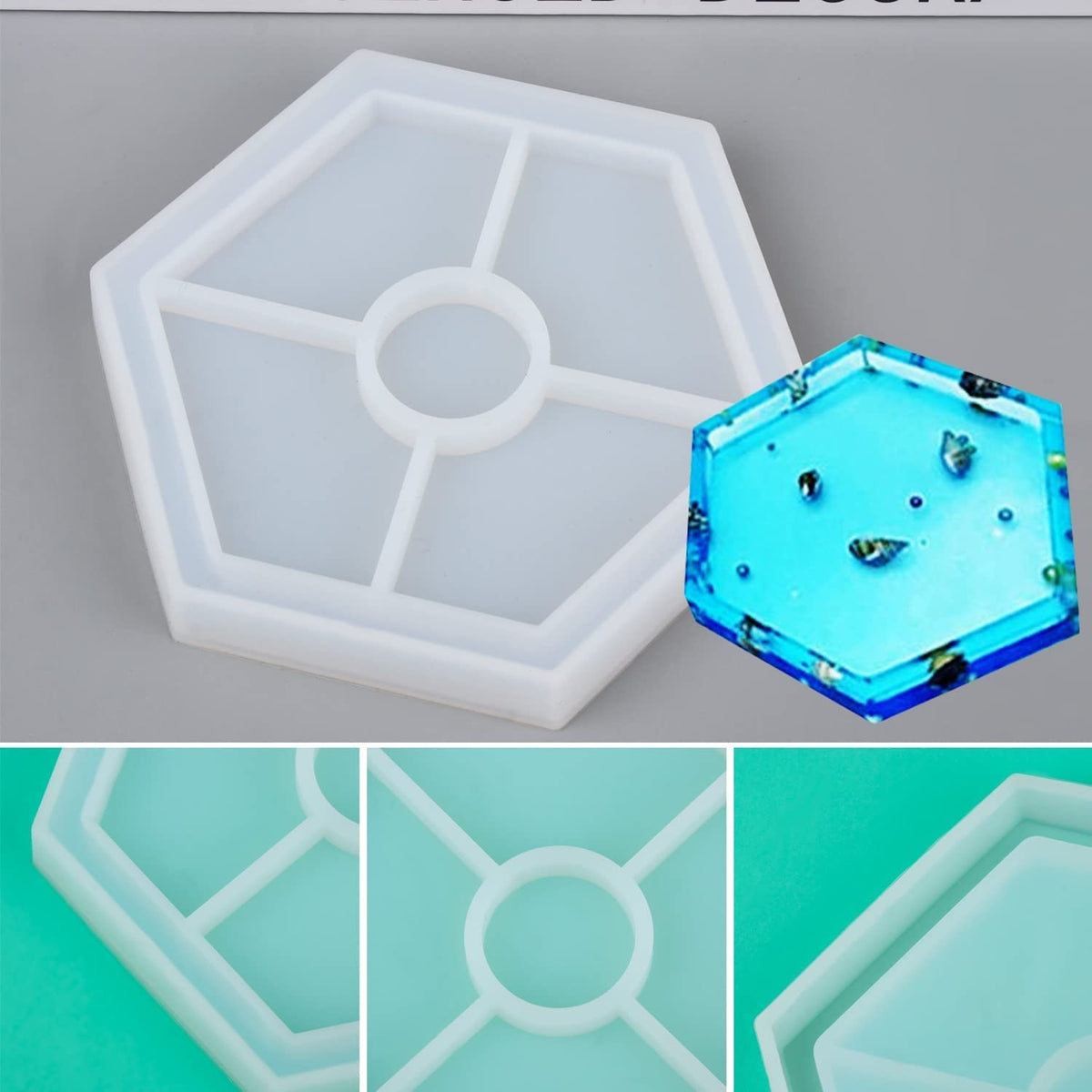 4" HEXAGONAL TRINKET MOLD