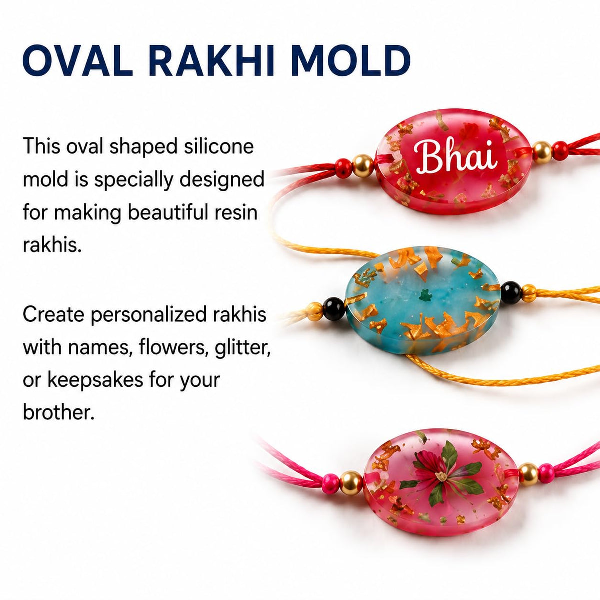 6 CVT Oval Rakhi Mould