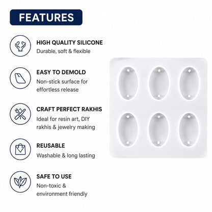 6 CVT Oval Rakhi Mould
