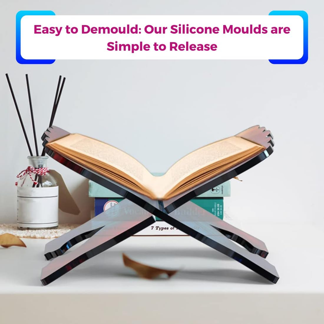 BOOK STAND MOULD SINGLE PIECE 29cmx19.5cmx8mm Depth