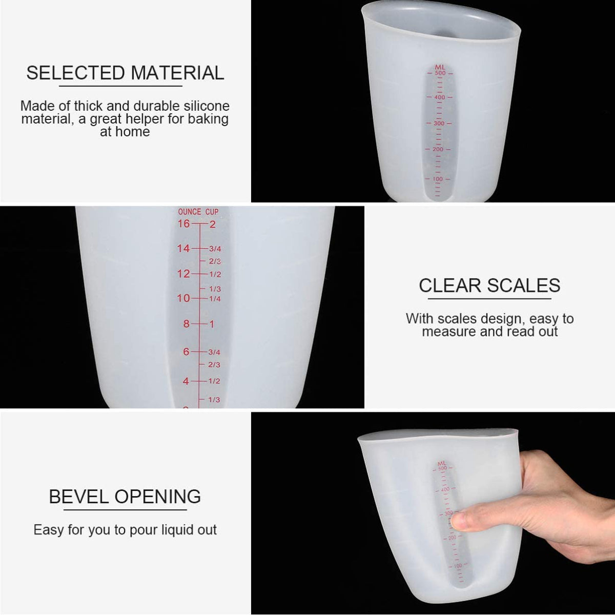 SILICON MEASURING CUP 500ML