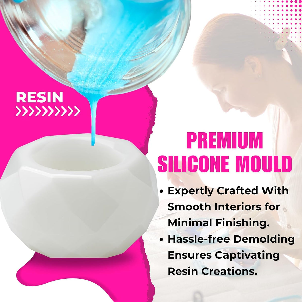 2.5" Diamond Candle Mould