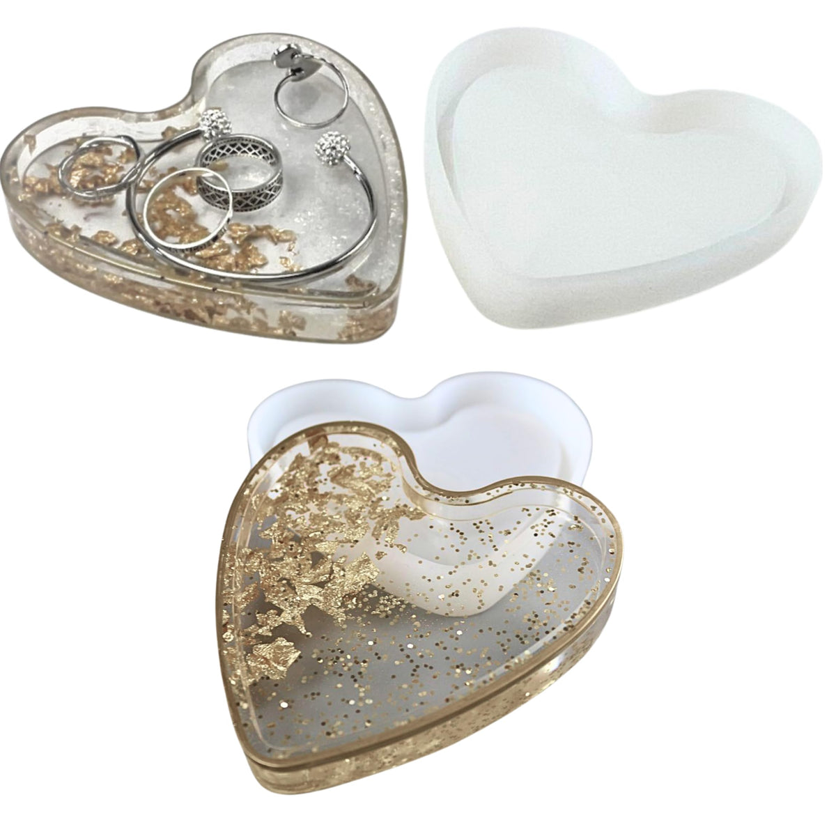 4" Heart Trinket 10x10cm 10mm Depth