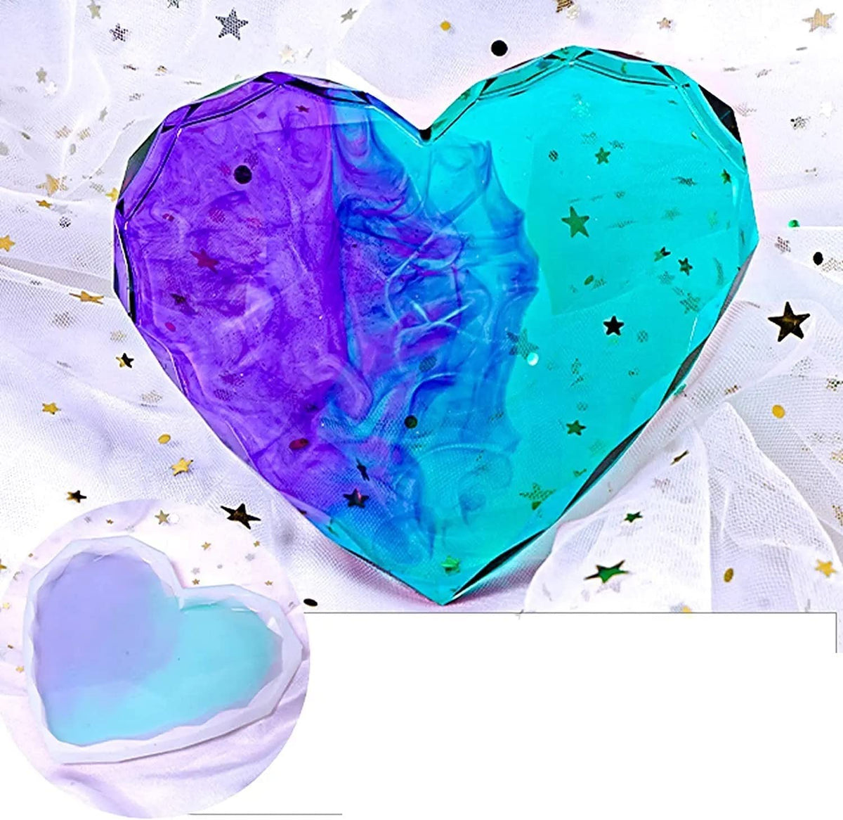 5" Diamond Heart Coaster