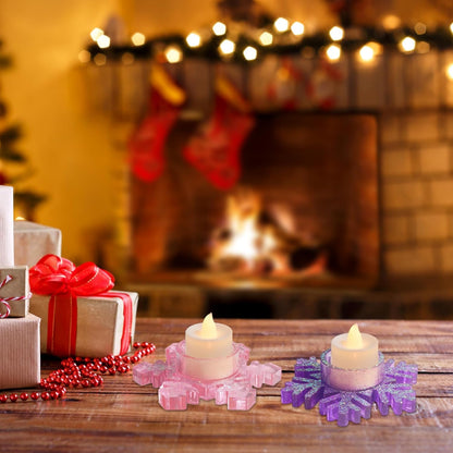 Christmas Snow Candle Holder