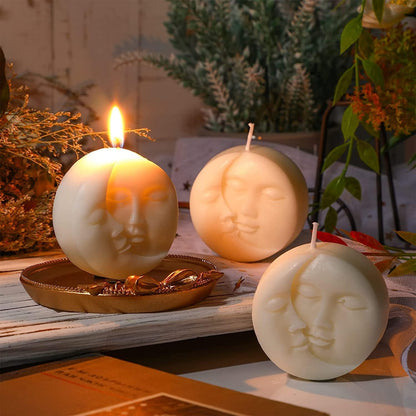 Moon Face Candle Mould