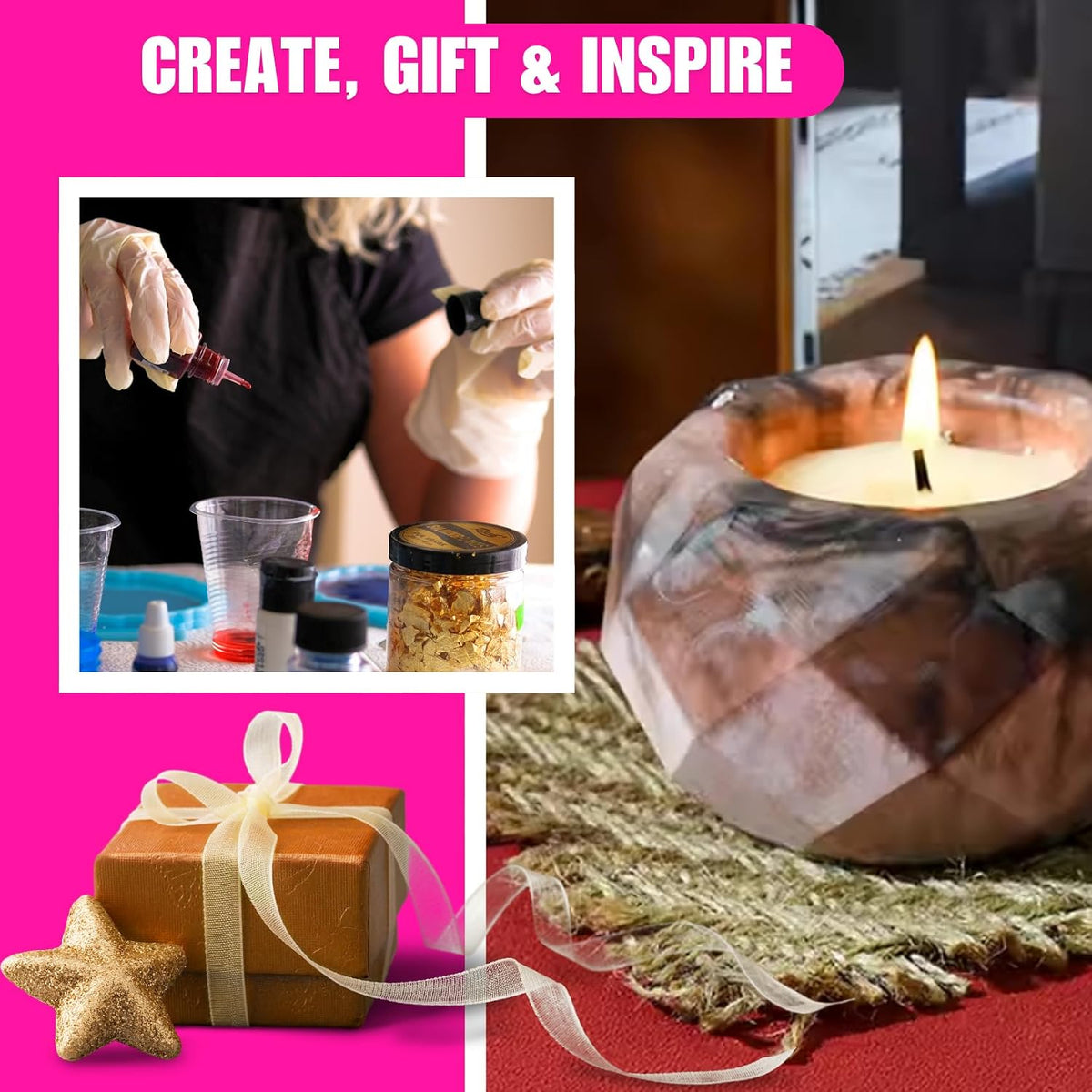 2.5" Diamond Candle Mould