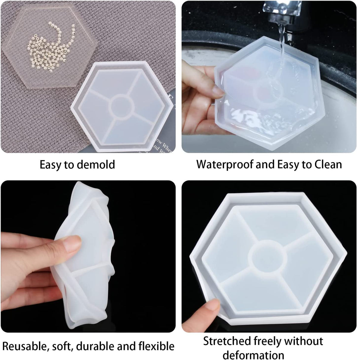 4" HEXAGONAL TRINKET MOLD
