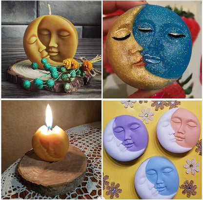 Moon Face Candle Mould