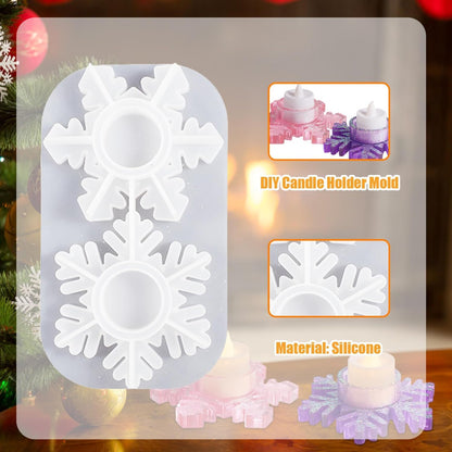 Christmas Snow Candle Holder