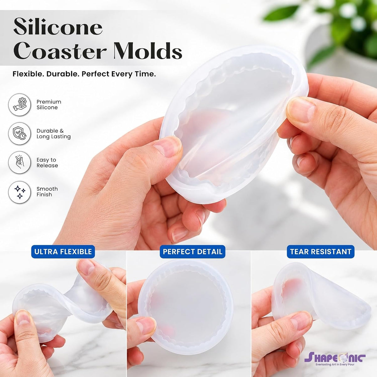 2" Agate Round Coaster Mould