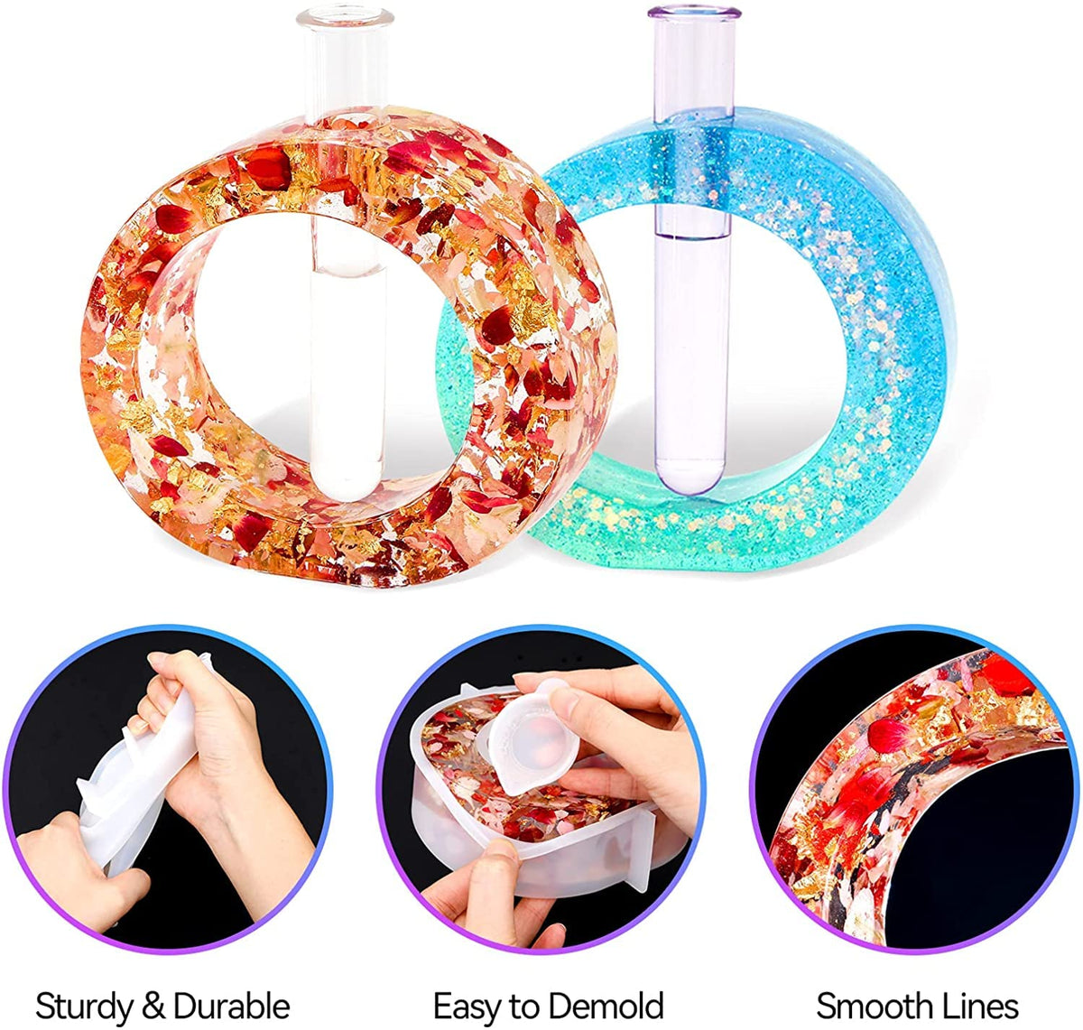 OVAL SHAPE TUBE PLANTER  SILICON MOULD