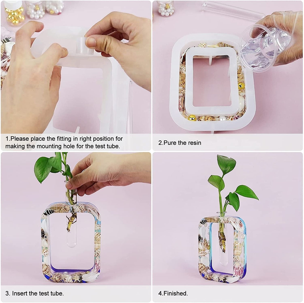 RECTANGLE TUBE PLANTER  SILICONE MOULD