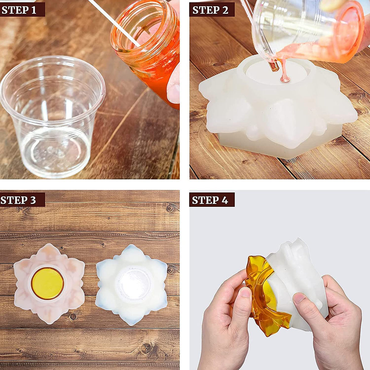LOTUS SHAPE TEALIGHT CANDLE  HOLDER MOLD