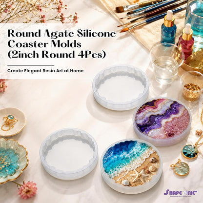 2" Agate Round Coaster Mould