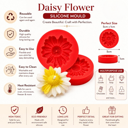 Daisy Flower Candle Mold
