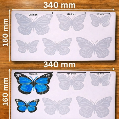 3D Butterfly 6cavity Mould 340mmx160mm