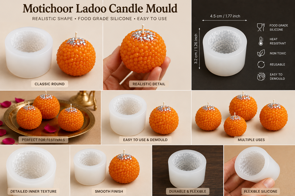 Motichoor Ladoo Candle Mold