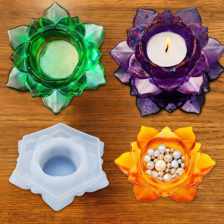 LOTUS SHAPE TEALIGHT CANDLE  HOLDER MOLD