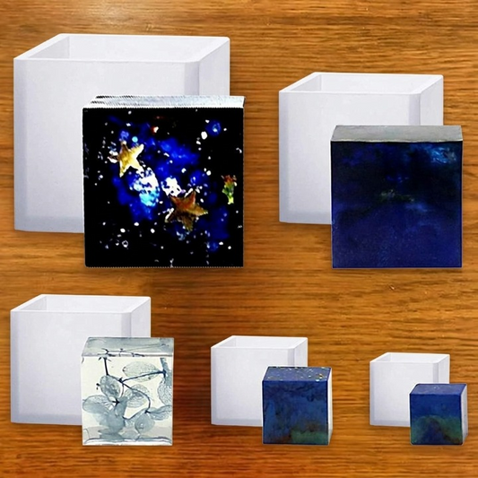 BLOCK/CUBE RESIN MOLD - SET OF 5