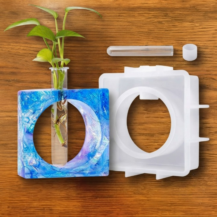 SQUARE SHAPE TUBE PLANTER  SILICON MOULD
