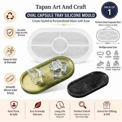 Oval Capsule Tray Resin Mold