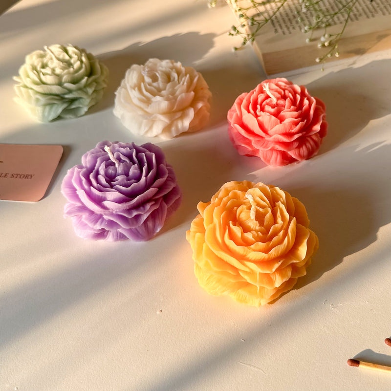 Peony Flower Candle Mould (C) - 4 Cm