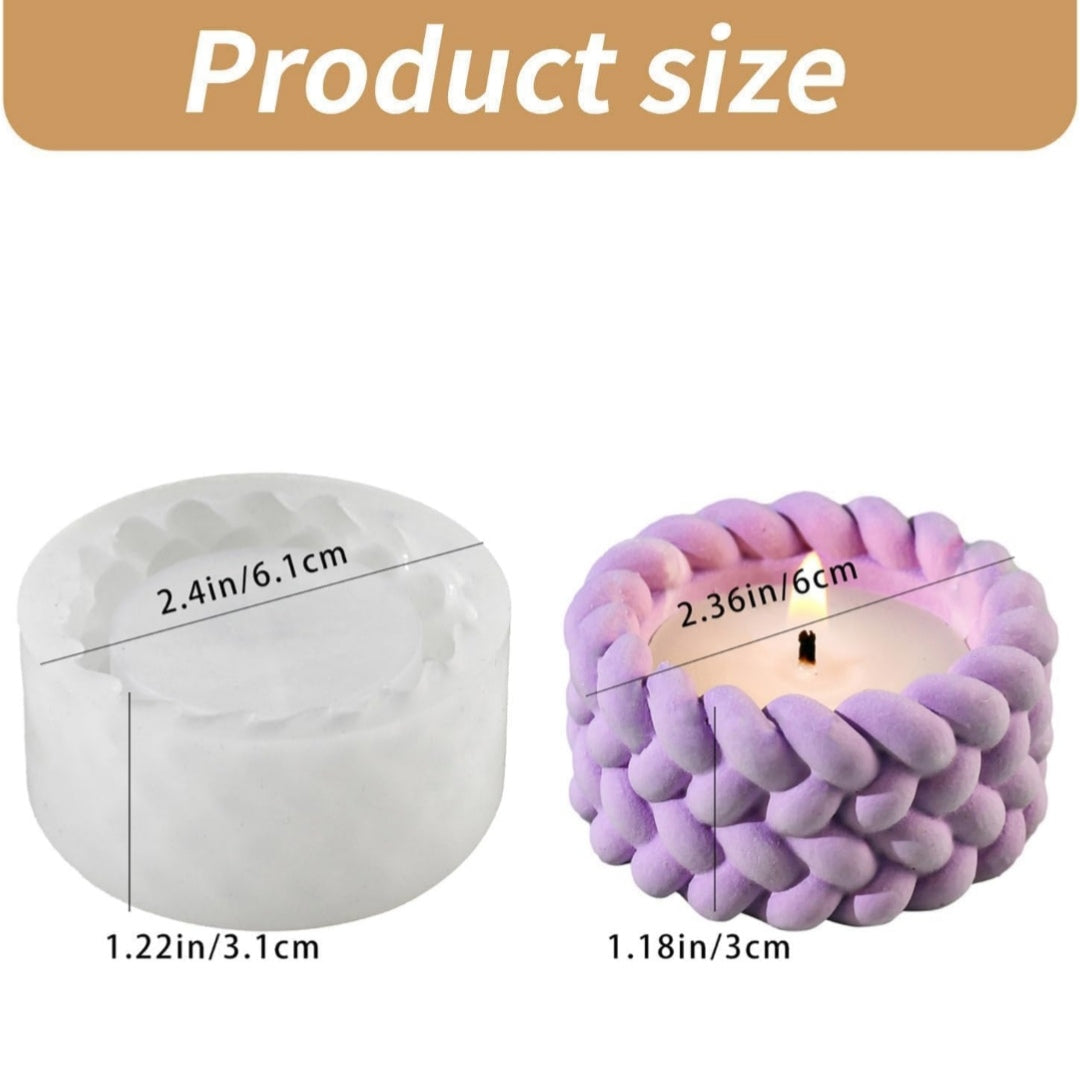 Woven Rope Thread candle mold