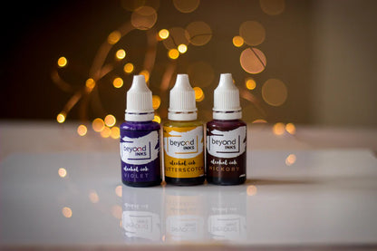 Alcohol Ink Pack #2 (Keto Version) - Butterscotch, Violet & Hickory