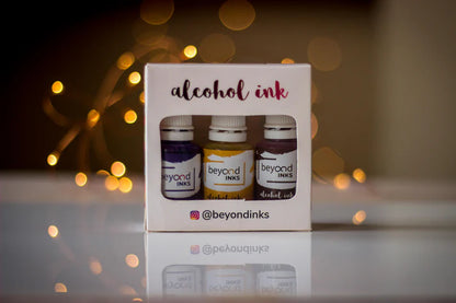Alcohol Ink Pack #2 (Keto Version) - Butterscotch, Violet & Hickory