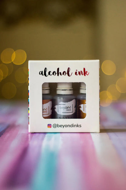 Metallic Alcohol Ink Pack (Gold, Silver, Rose Gold)